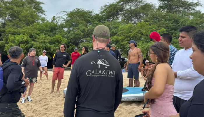 Galakiwi supported the Aquatic Safety and Risk Management Workshop by ECUALIFEGUARD in San Cristóbal, promoting safer Galápagos tours.
